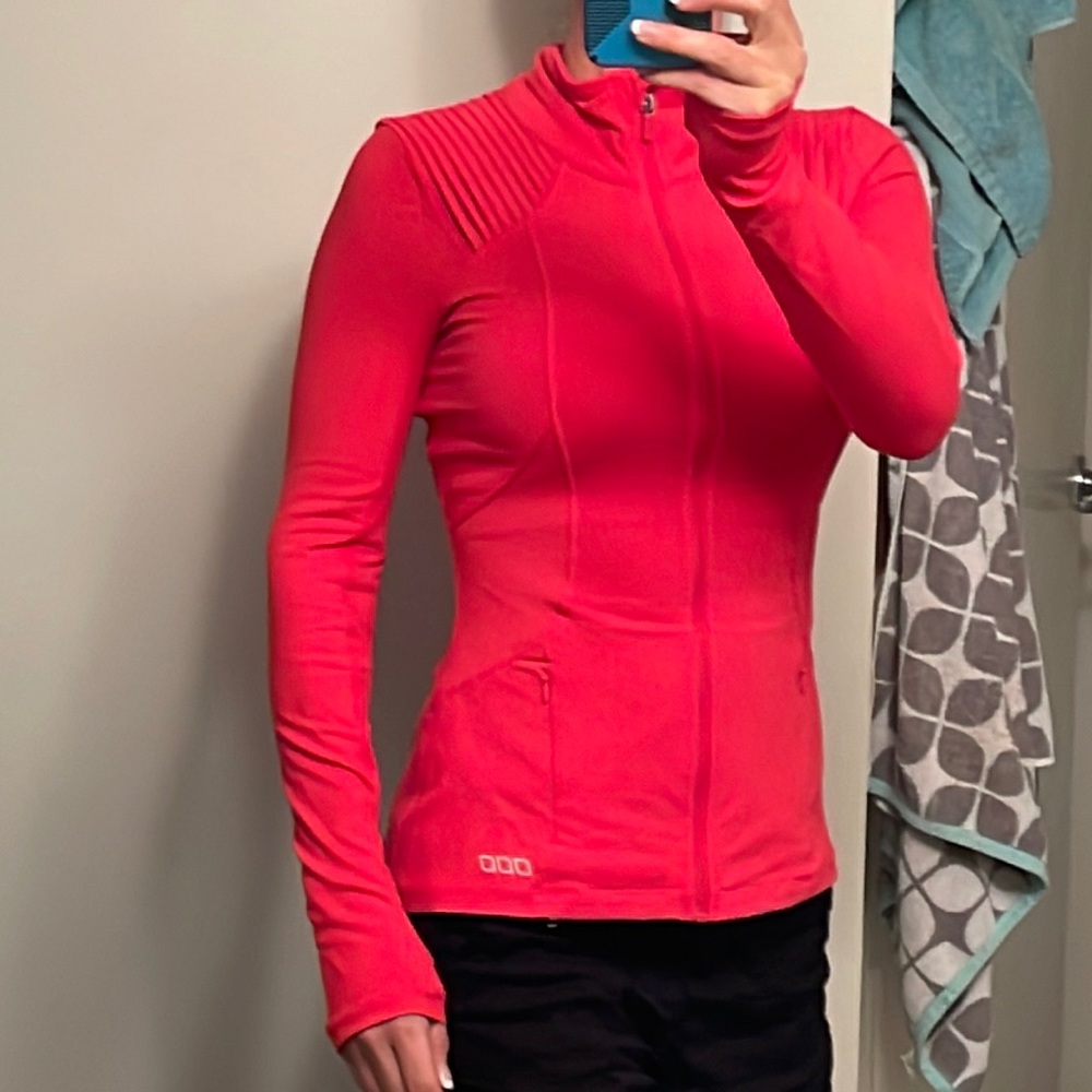 Lorna Jane coral colored jacket